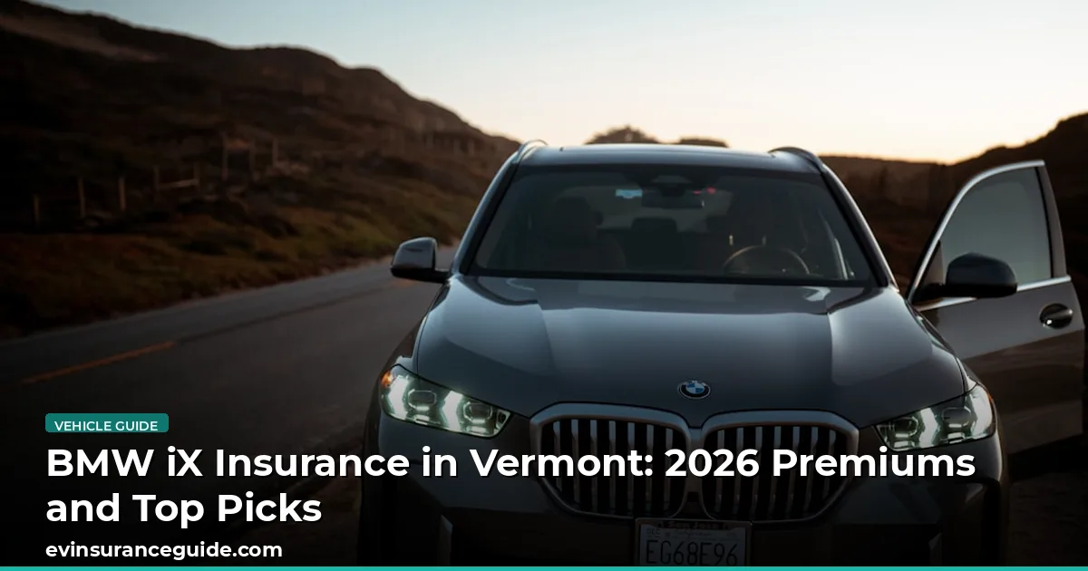 BMW iX Insurance in Vermont: 2026 Premiums and Top Picks