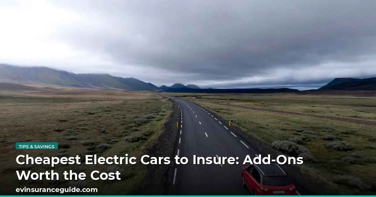 Cheapest Electric Cars to Insure: Add-Ons Worth the Cost