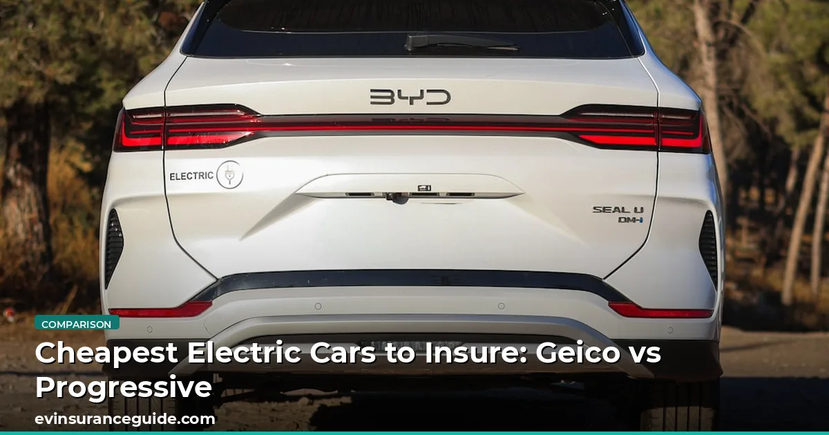 Cheapest Electric Cars to Insure: Geico vs Progressive
