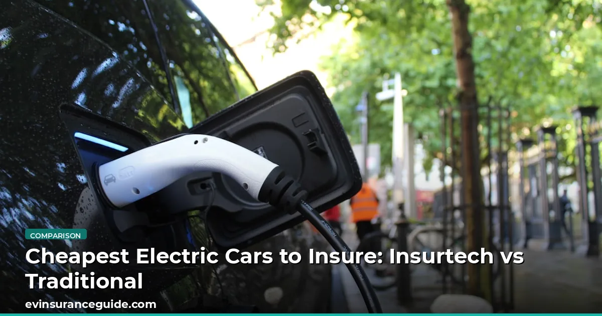 Cheapest Electric Cars to Insure: Insurtech vs Traditional