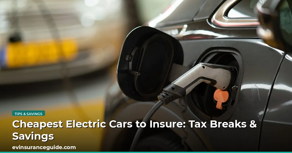 Cheapest Electric Cars to Insure: Tax Breaks & Savings