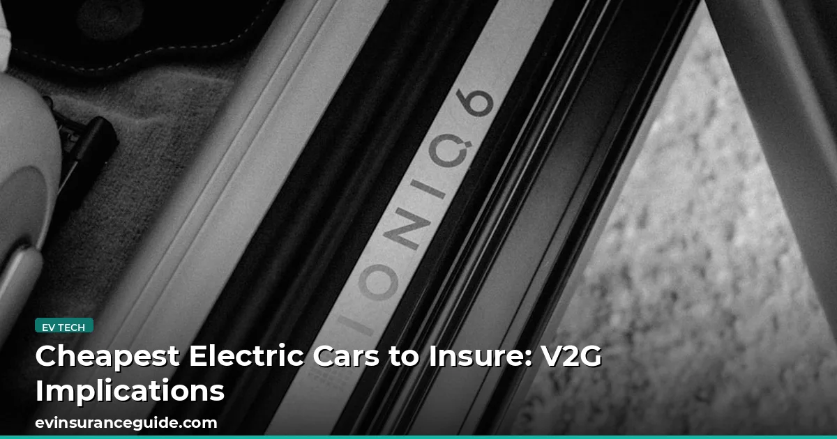 Cheapest Electric Cars to Insure: V2G Implications