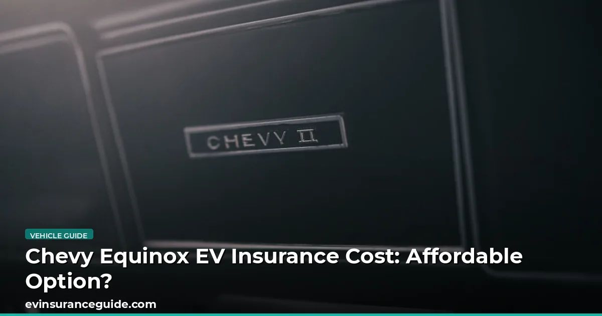 Chevy Equinox EV Insurance Cost: Affordable Option?