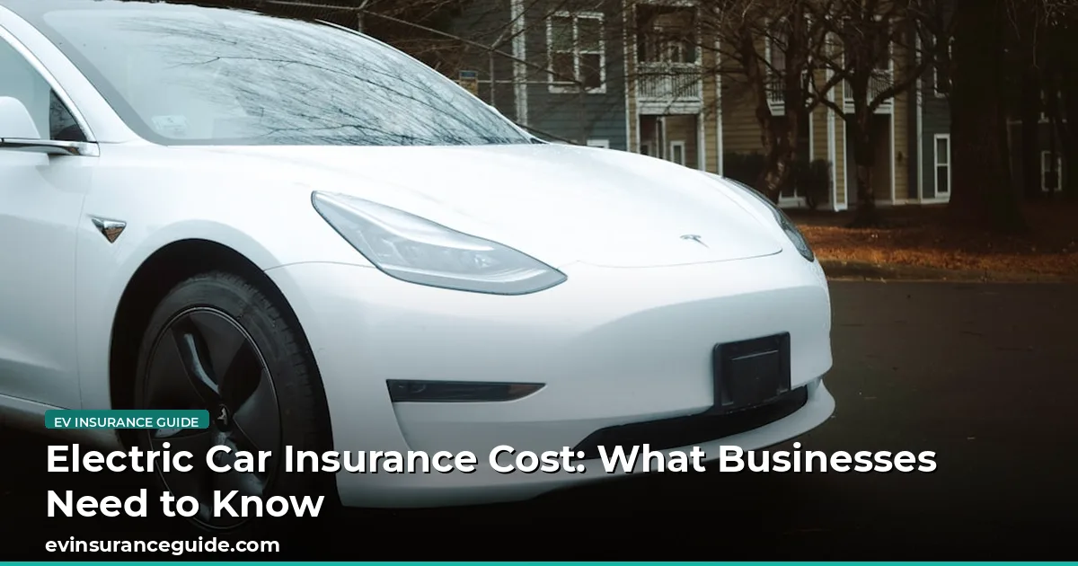 Electric Car Insurance Cost: What Businesses Need to Know
