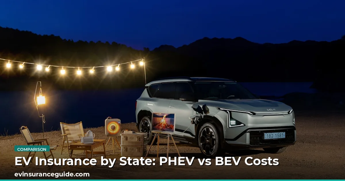 EV Insurance by State: PHEV vs BEV Costs