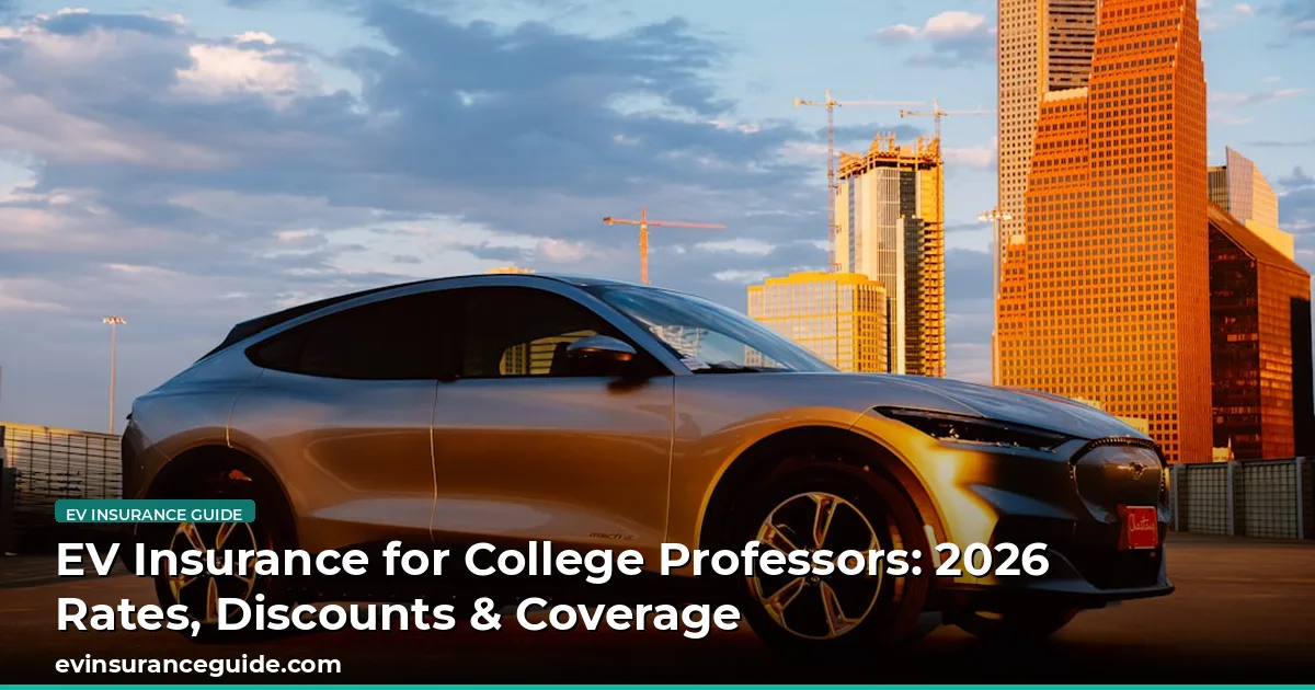 EV Insurance for College Professors: 2026 Rates, Discounts & Coverage