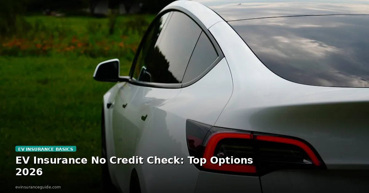EV Insurance No Credit Check: Top Options 2026