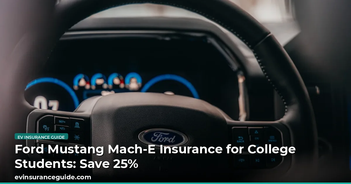 Ford Mustang Mach-E Insurance for College Students: Save 25%