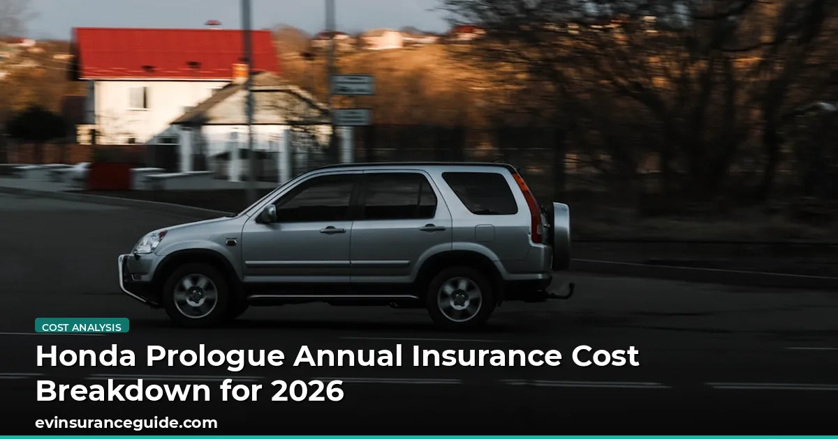 Honda Prologue Annual Insurance Cost Breakdown for 2026