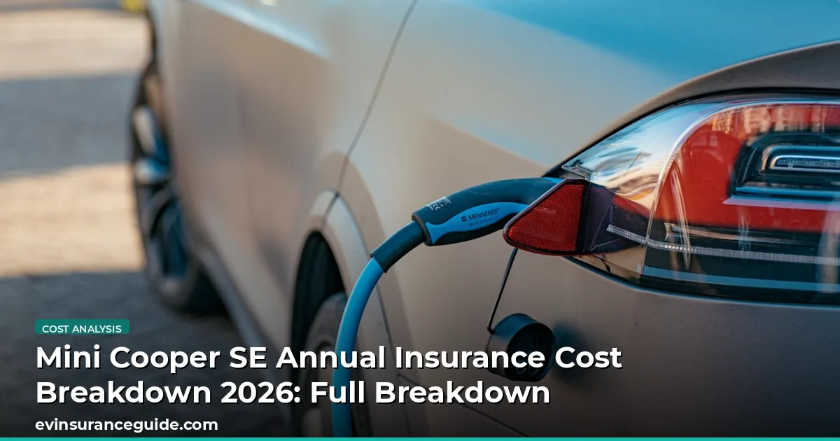 Mini Cooper SE Annual Insurance Cost Breakdown 2026: Full Breakdown