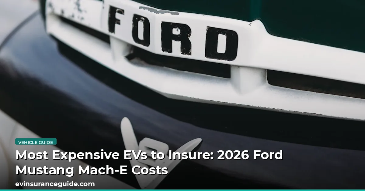 Most Expensive EVs to Insure: 2026 Ford Mustang Mach-E Costs