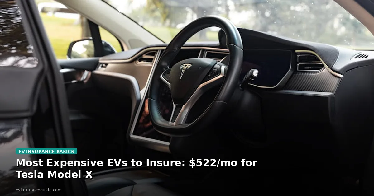 Most Expensive EVs to Insure: $522/mo for Tesla Model X