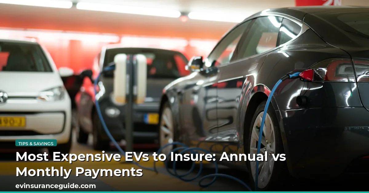Most Expensive EVs to Insure: Annual vs Monthly Payments