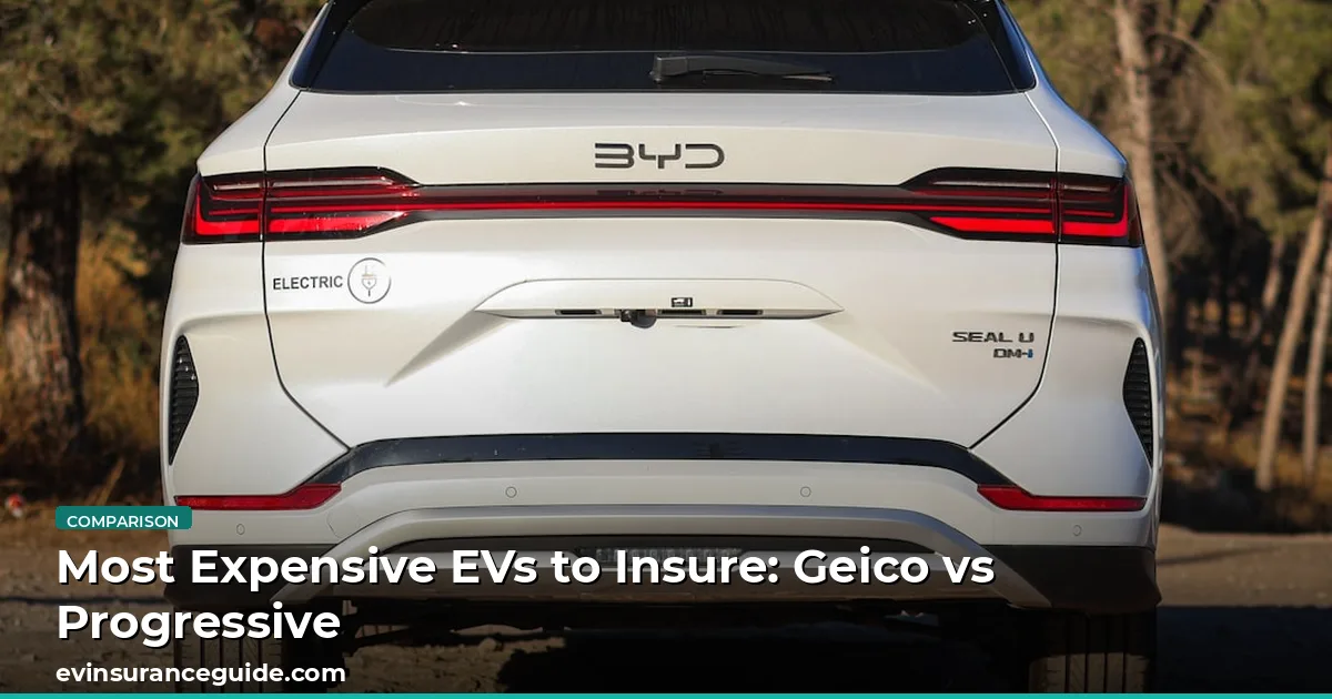 Most Expensive EVs to Insure: Geico vs Progressive