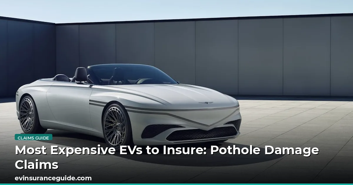 Most Expensive EVs to Insure: Pothole Damage Claims