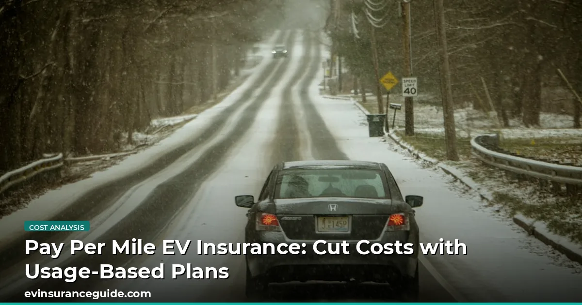 Pay Per Mile EV Insurance: Cut Costs with Usage-Based Plans