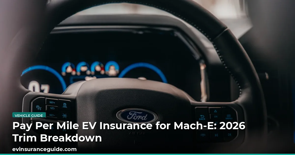 Pay Per Mile EV Insurance for Mach-E: 2026 Trim Breakdown