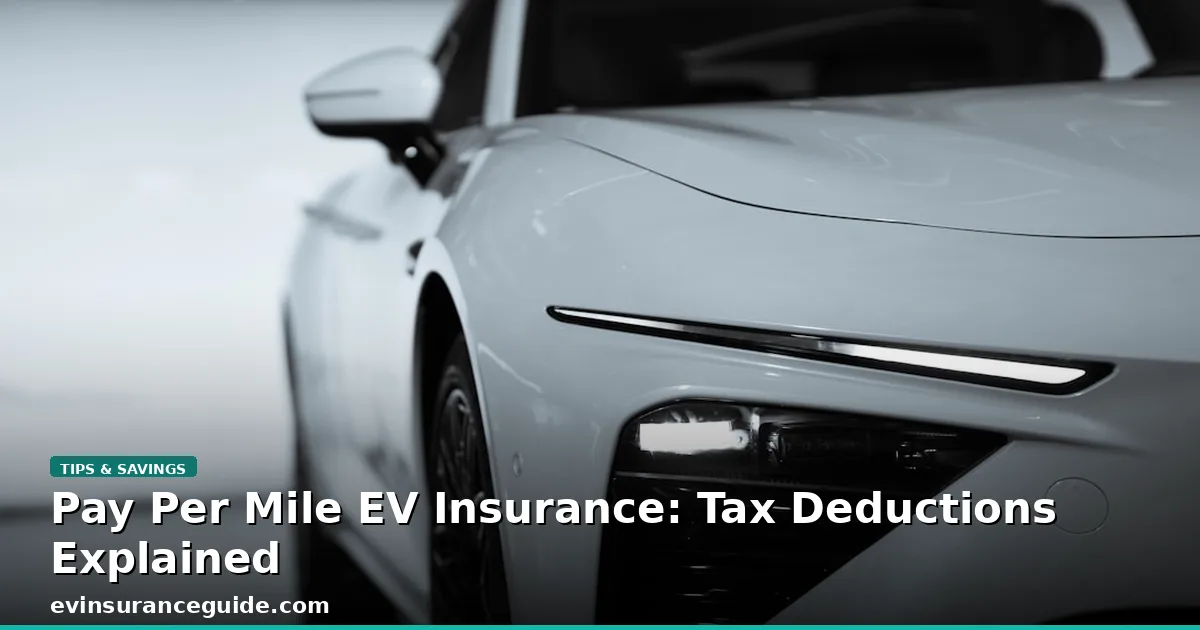 Pay Per Mile EV Insurance: Tax Deductions Explained