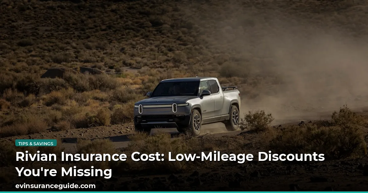 Rivian Insurance Cost: Low-Mileage Discounts You're Missing