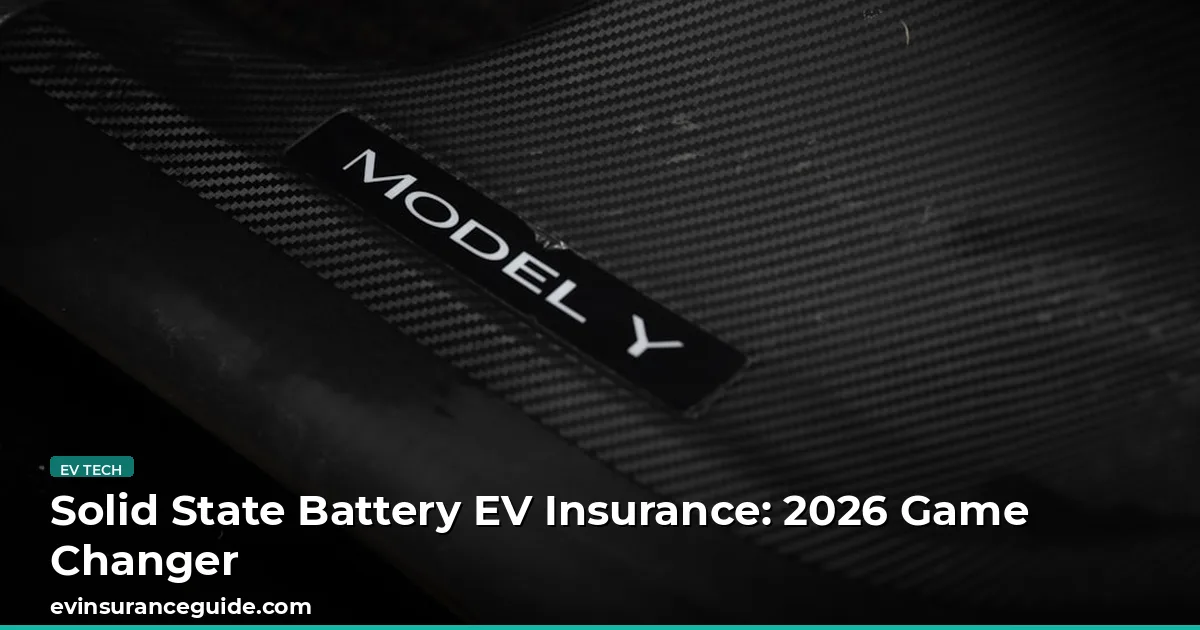 Solid State Battery EV Insurance: 2026 Game Changer