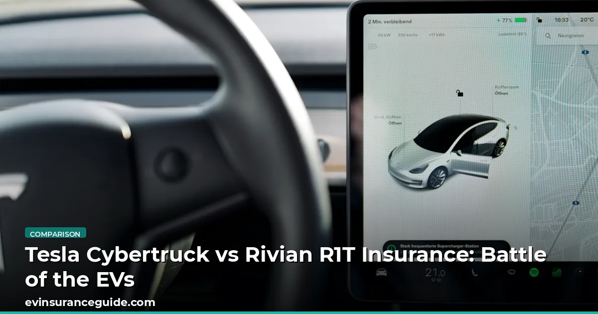 Tesla Cybertruck vs Rivian R1T Insurance: Battle of the EVs