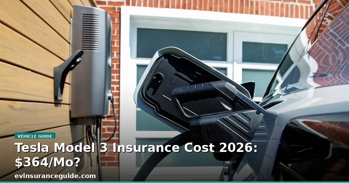 Tesla Model 3 Insurance Cost 2026: $364/Mo?