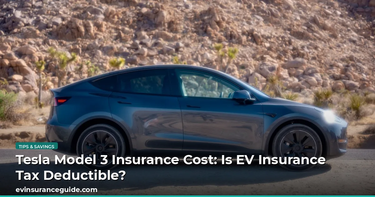 Tesla Model 3 Insurance Cost: Is EV Insurance Tax Deductible?