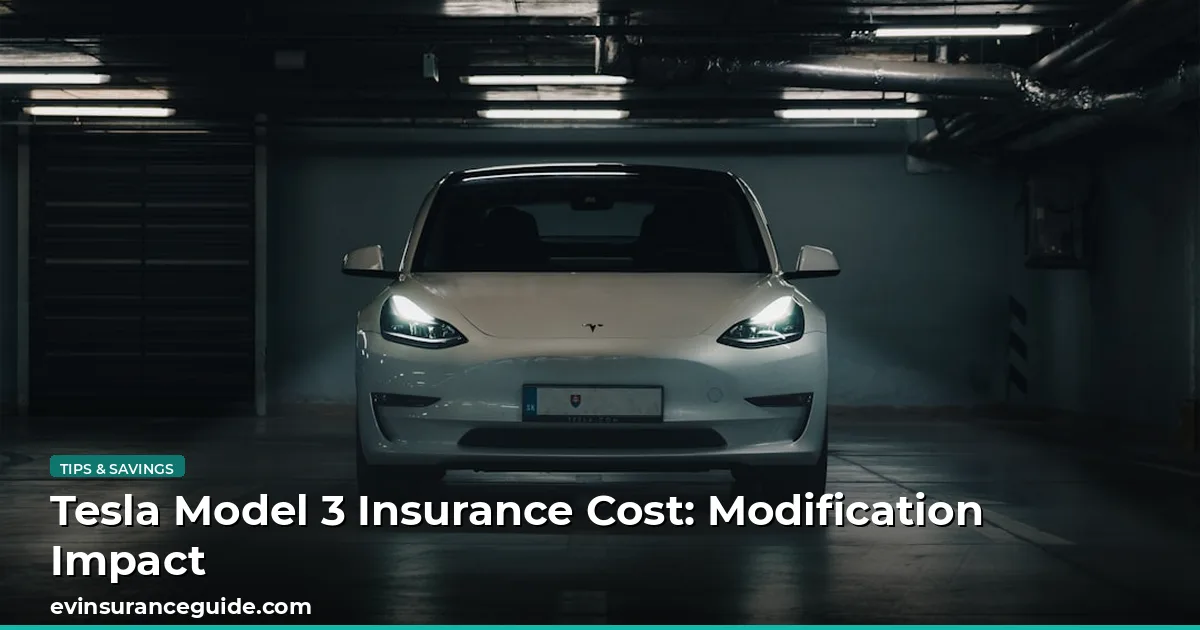 Tesla Model 3 Insurance Cost: Modification Impact