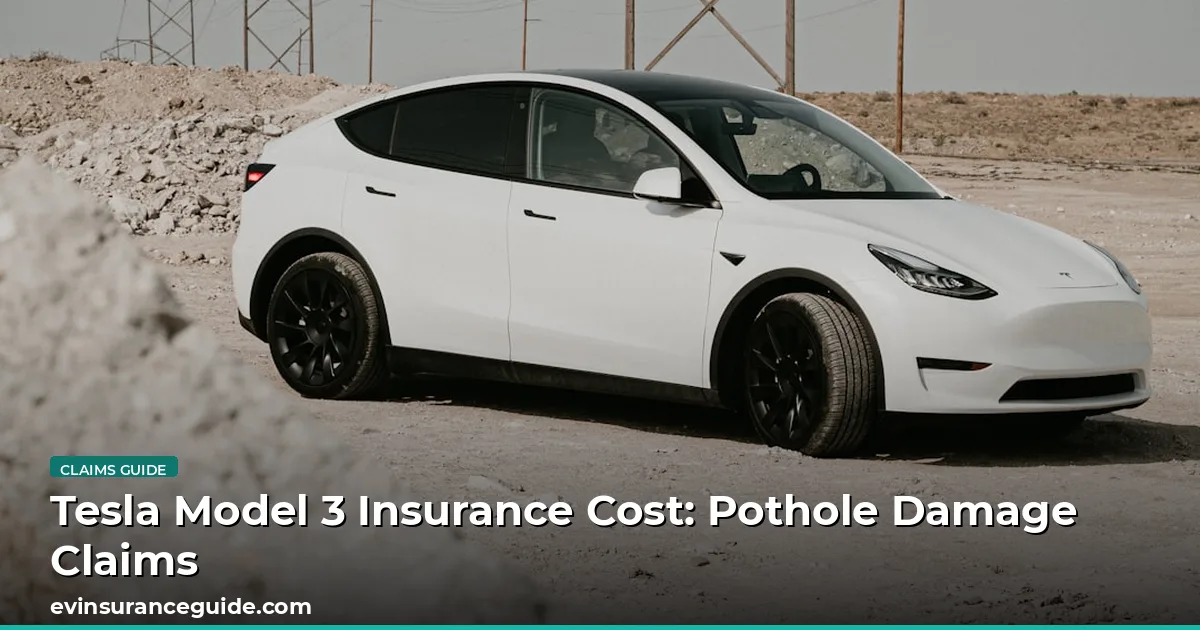 Tesla Model 3 Insurance Cost: Pothole Damage Claims