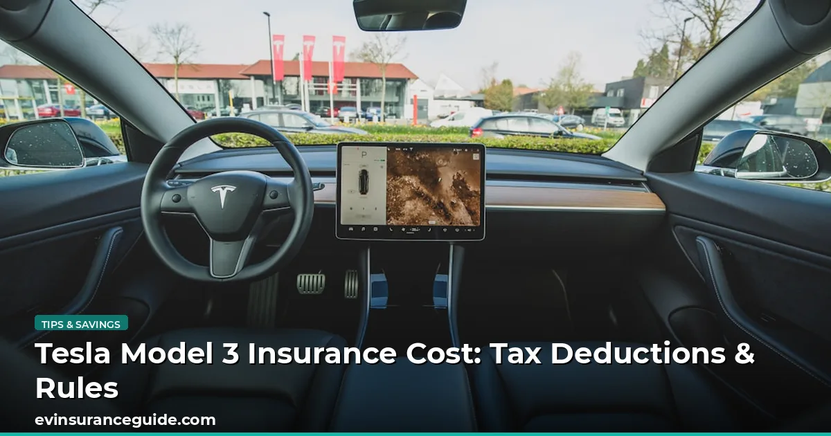 Tesla Model 3 Insurance Cost: Tax Deductions & Rules