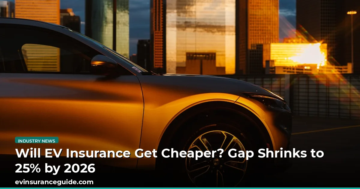 Will EV Insurance Get Cheaper? Gap Shrinks to 25% by 2026
