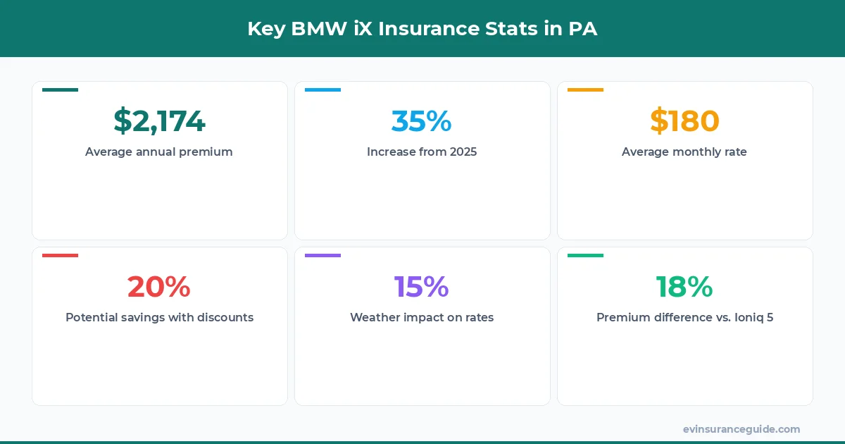 Key BMW iX Insurance Stats in PA