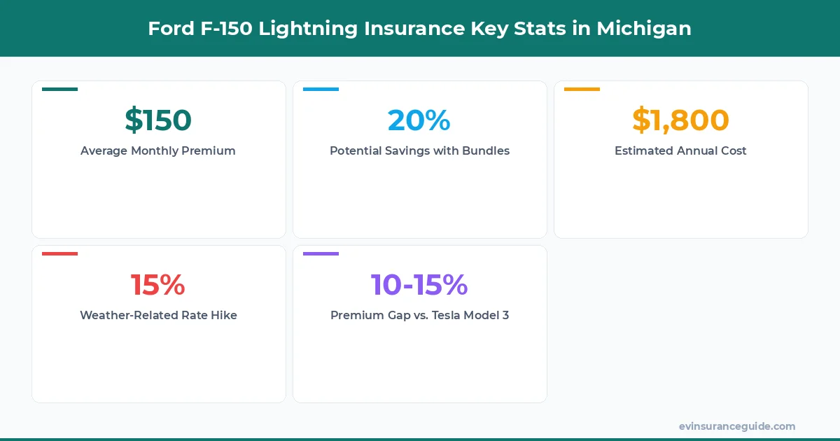 Ford F-150 Lightning Insurance Key Stats in Michigan
