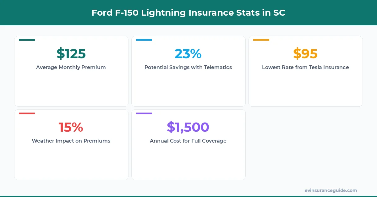 Ford F-150 Lightning Insurance Stats in SC