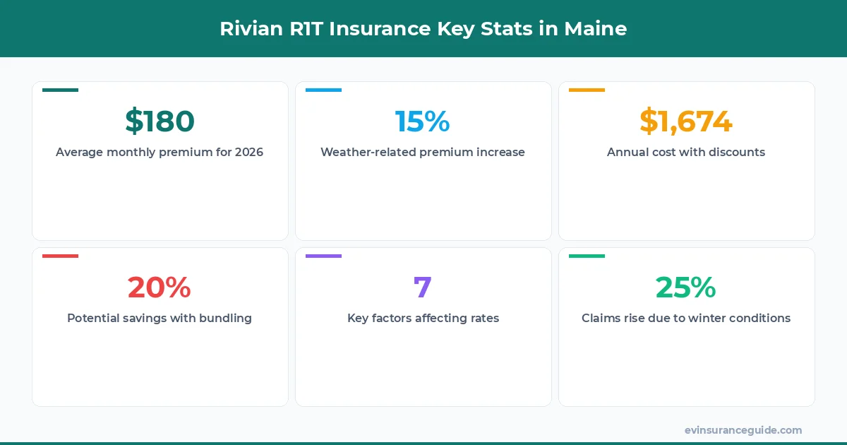 Rivian R1T Insurance Key Stats in Maine