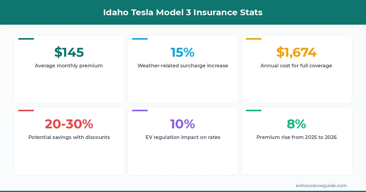 Idaho Tesla Model 3 Insurance Stats