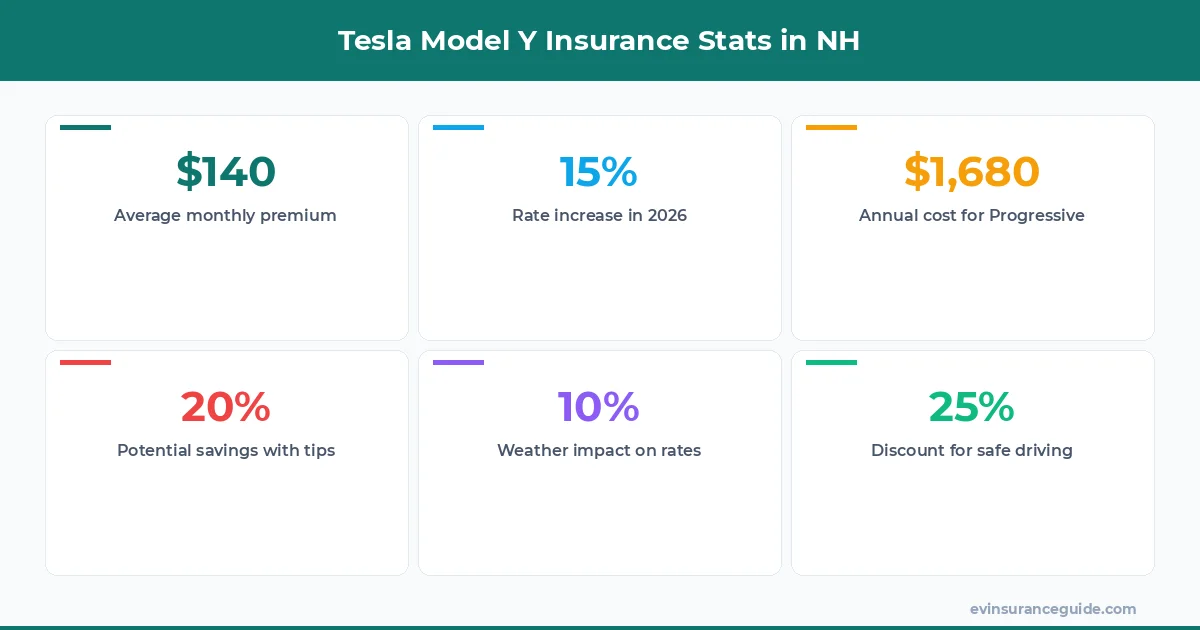 Tesla Model Y Insurance Stats in NH