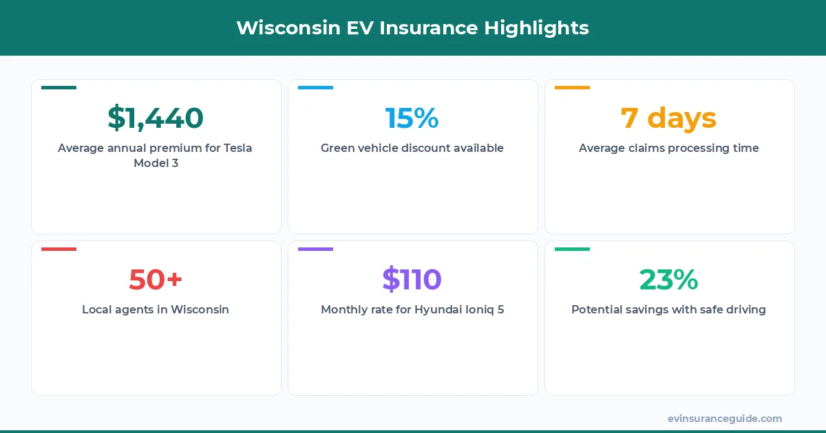 Wisconsin EV Insurance Highlights