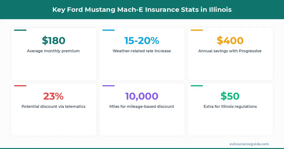 Key Ford Mustang Mach-E Insurance Stats in Illinois