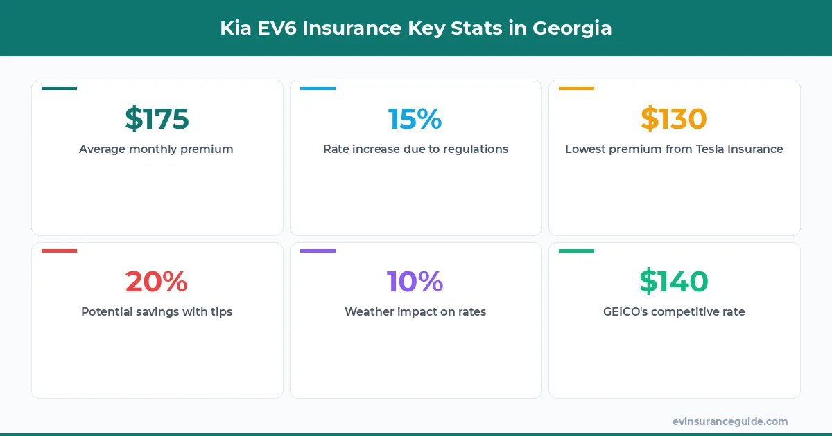 Kia EV6 Insurance Key Stats in Georgia