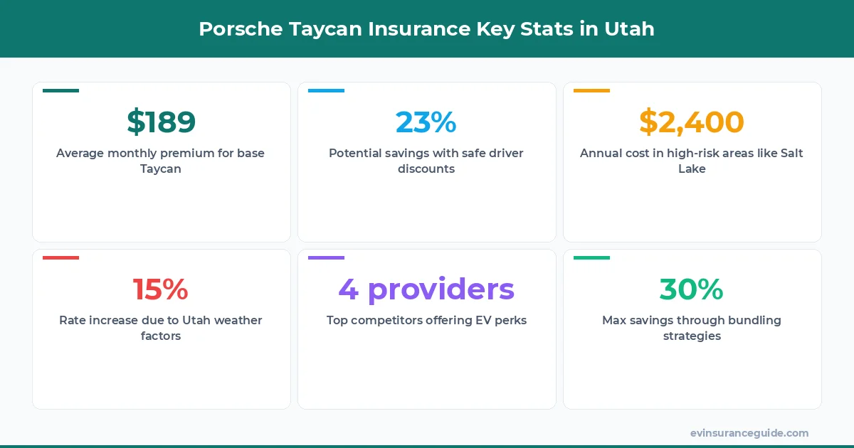 Porsche Taycan Insurance Key Stats in Utah