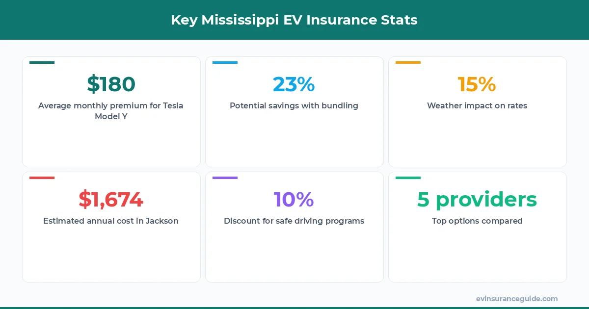 Key Mississippi EV Insurance Stats