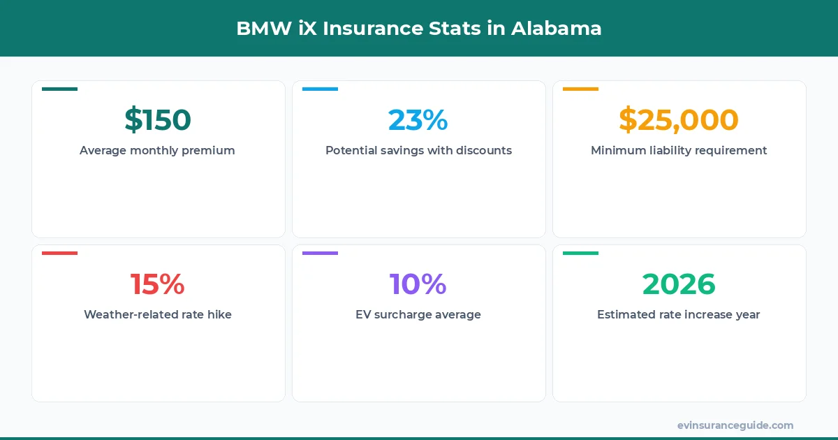 BMW iX Insurance Stats in Alabama