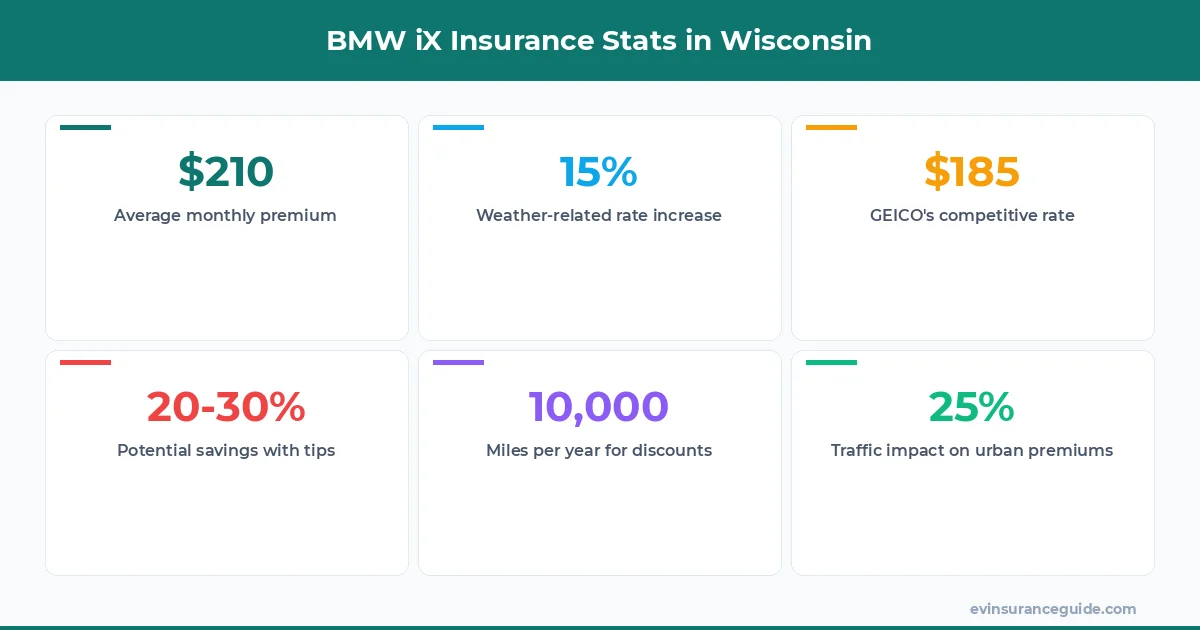 BMW iX Insurance Stats in Wisconsin