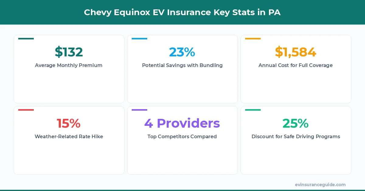 Chevy Equinox EV Insurance Key Stats in PA