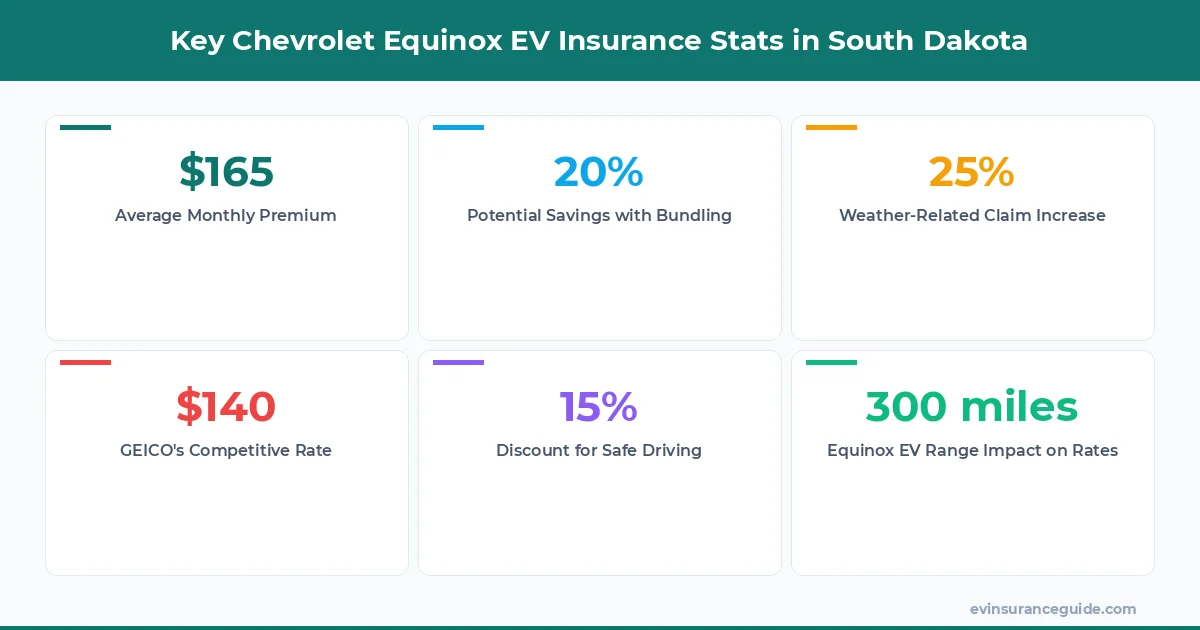 Key Chevrolet Equinox EV Insurance Stats in South Dakota