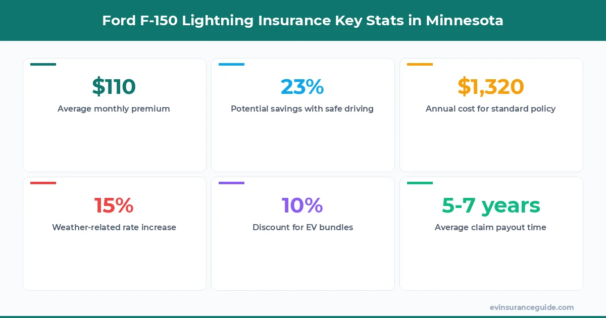 Ford F-150 Lightning Insurance Key Stats in Minnesota