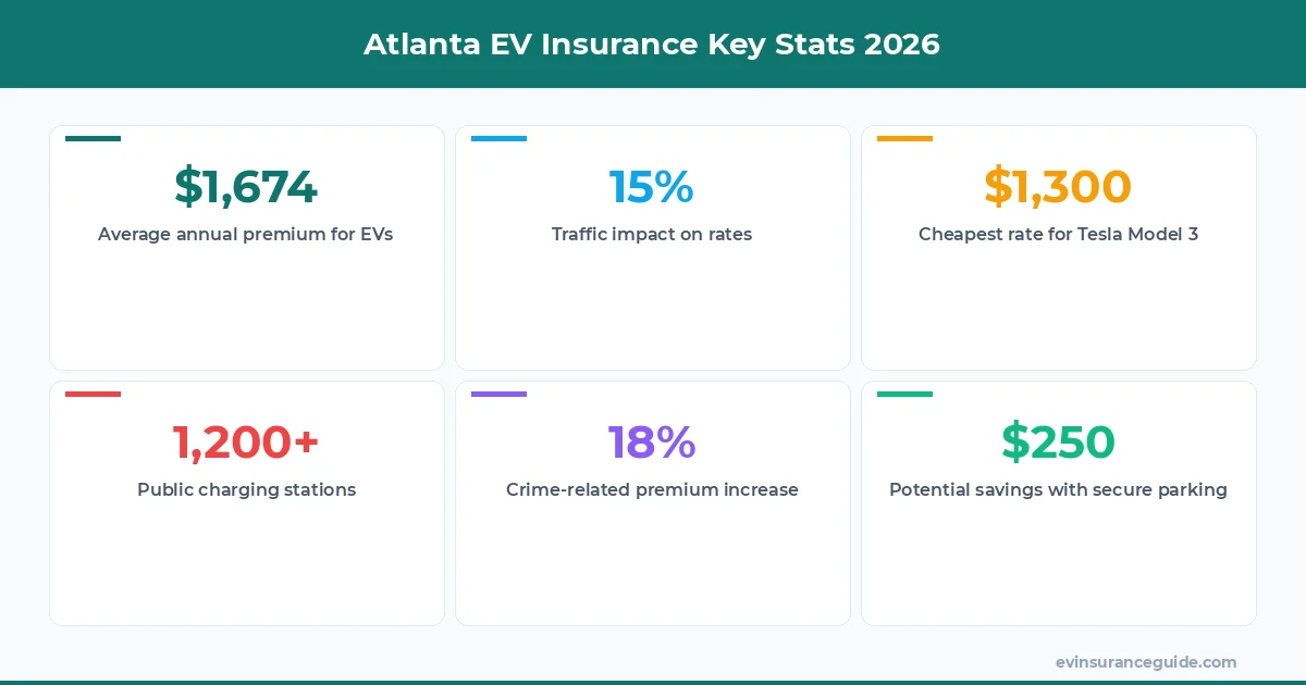 Atlanta EV Insurance Key Stats 2026