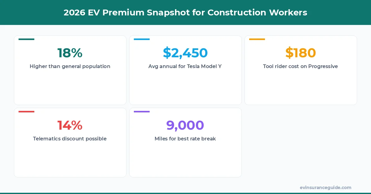 2026 EV Premium Snapshot for Construction Workers