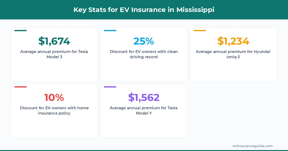 Key Stats for EV Insurance in Mississippi